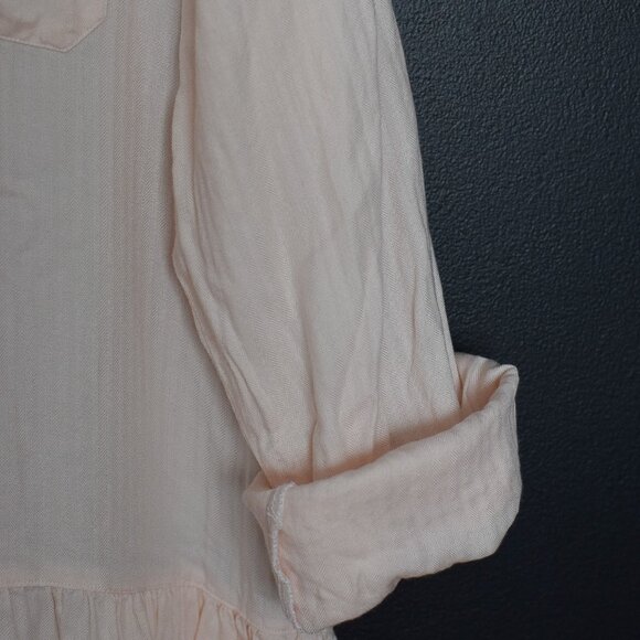 Frank & Eileen Grayson The Changemaker Light Pink Oversized Tiered Shirt Dress L - Picture 11 of 14